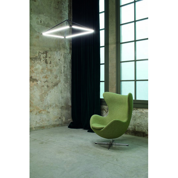 BAIGNOIRES SUSPENDUES 1200MM LED 53,5 BLANC CHAUD - 3000K ON-OFF NOIR 2196LM