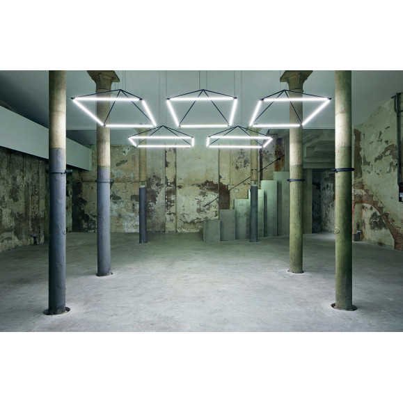 COLGANTE TUBS 1200MM LED 53.5 BLANCO CALIDO - 3000K ON-OFF NEGRO 2196LM