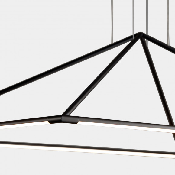 BAIGNOIRES SUSPENDUES 1200MM LED 53,5 BLANC CHAUD - 3000K ON-OFF NOIR 2196LM