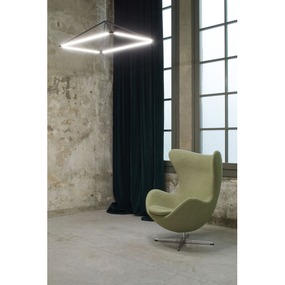 BAIGNOIRES SUSPENDUES 1200MM LED 53,5 BLANC CHAUD - 3000K ON-OFF NOIR 2196LM