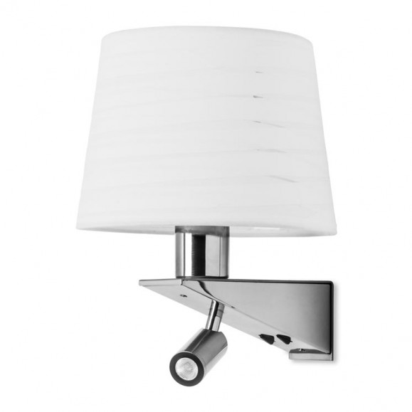 Aplique Reader Brillo CON DIFUSOR BLANCO LED 2,2W Blanco cálido - 3000K Y E27 15W
