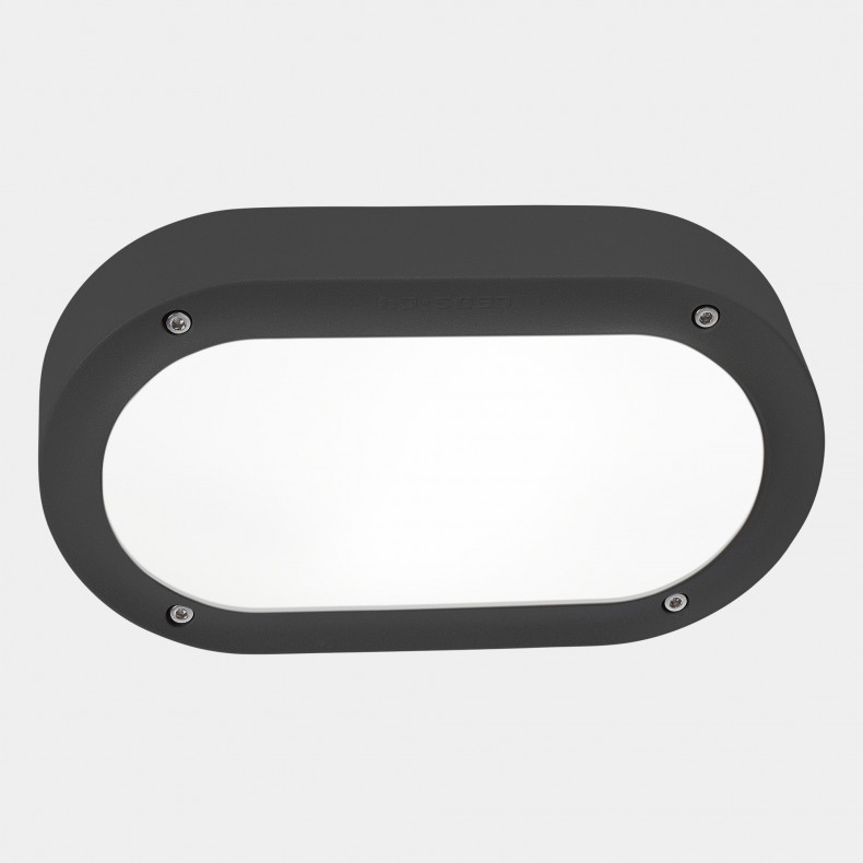 Aplique IP66 Basic Oval E27 15W Gris...