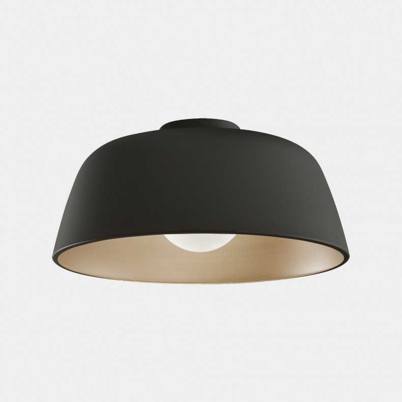 PLAFÓN MISO Ø433MM E27 15W NEGRO 422LM