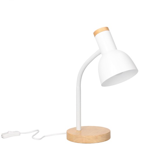 flexo de escritorio nórdico nordico lampara de mesa lámpara led madera natural sostenible e27