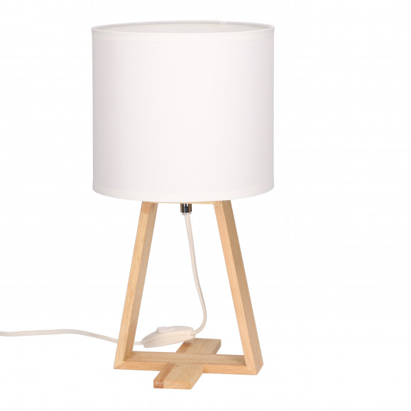 Lámpara de Mesa de Madera y Textil Nuts