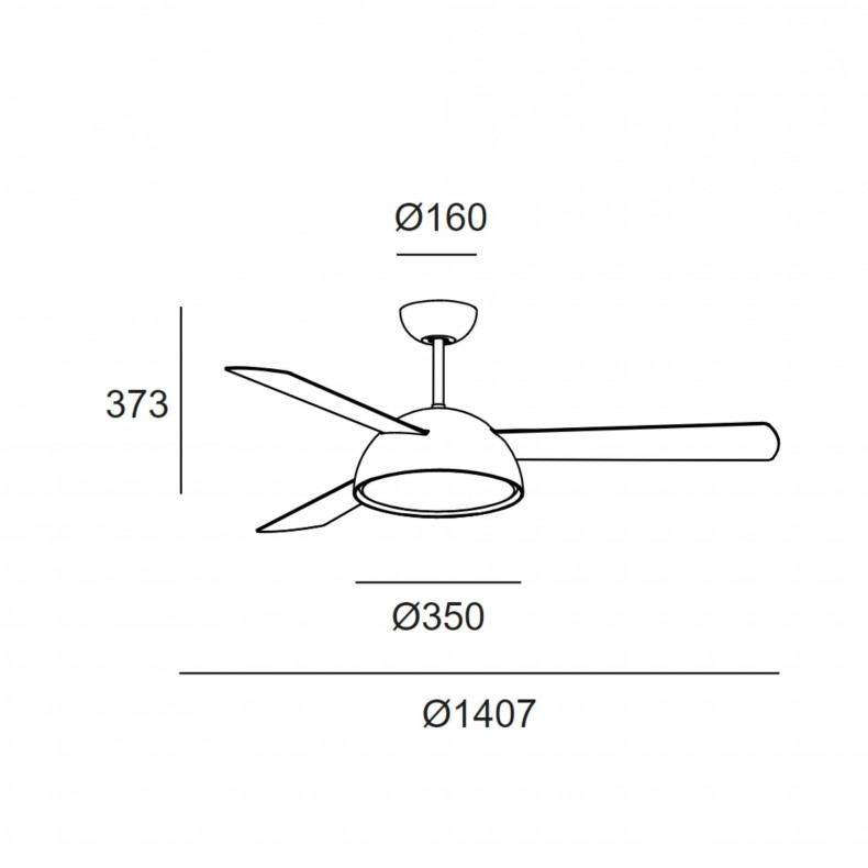 Ventilador de techo con luz Gregal