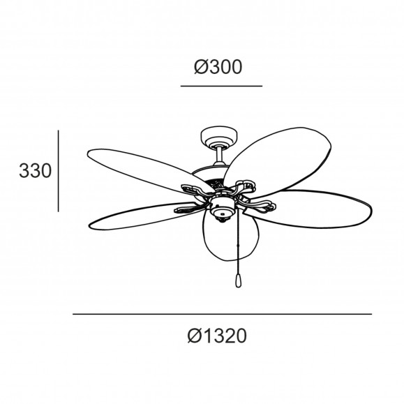 Ventilador de techo sin luz Phuket