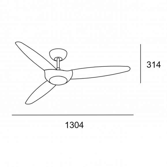 Ventilador de techo con luz Lodos