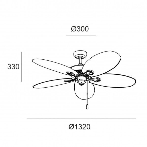 Ventilador de techo sin luz Phuket