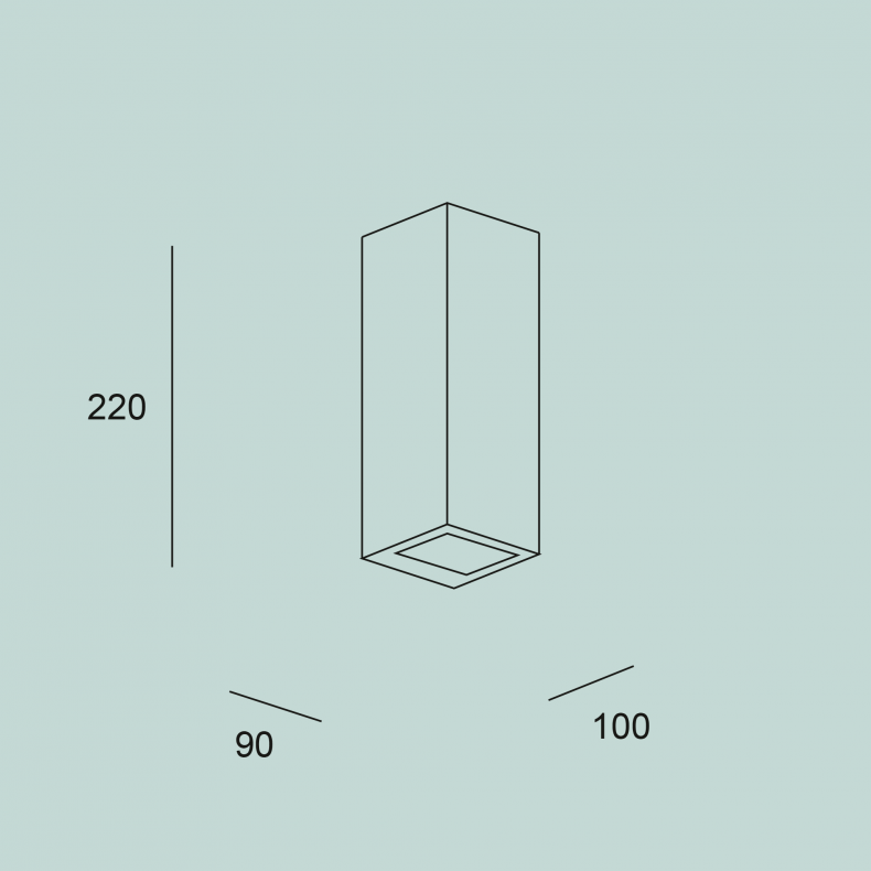 Aplique de Pared Exterior Cube Small