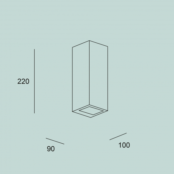 Aplique de Pared Exterior Cube Small