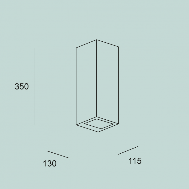 Aplique de Pared Exterior Cube Big