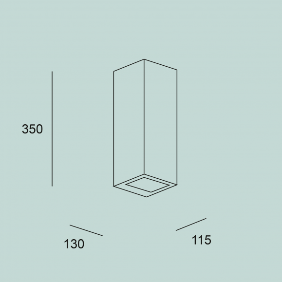 Aplique de Pared Exterior Cube Big