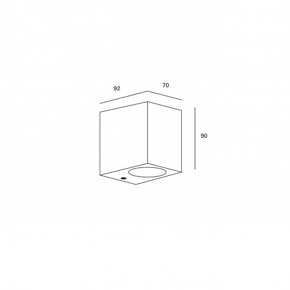 Aplique de Pared Exterior Kubo Single