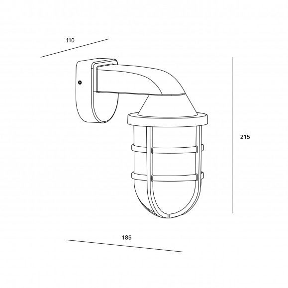 Aplique de Pared Exterior Corande