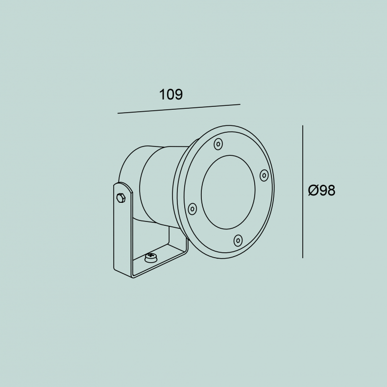Proyector de jardín Post