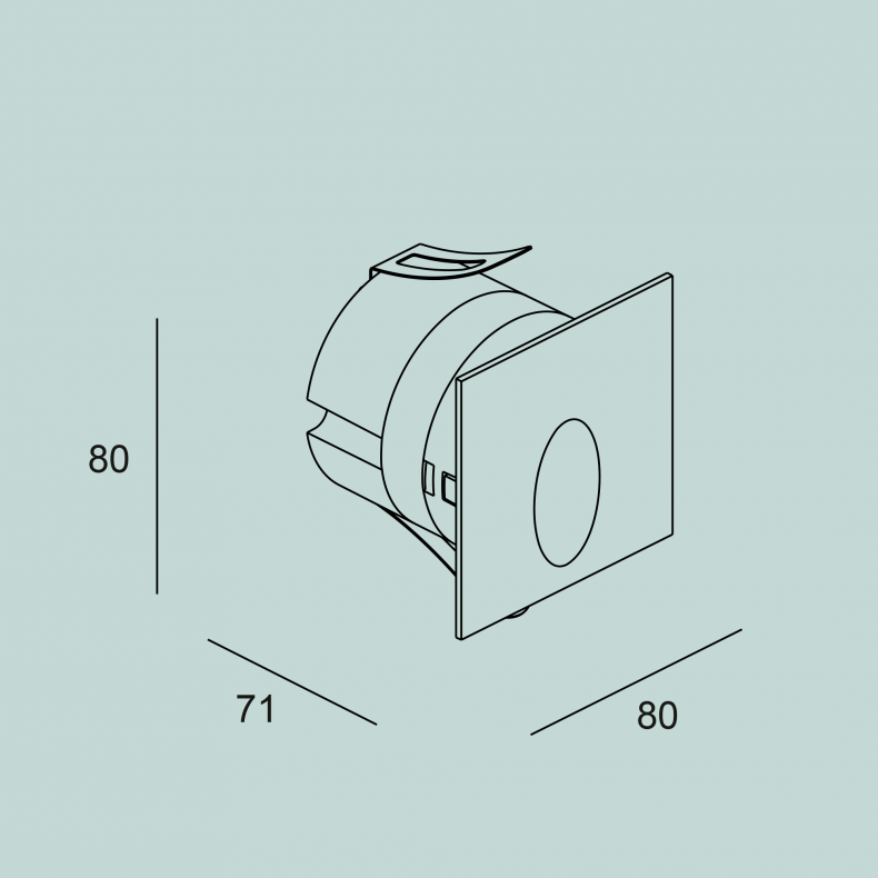 Foco Empotrable Icon Square