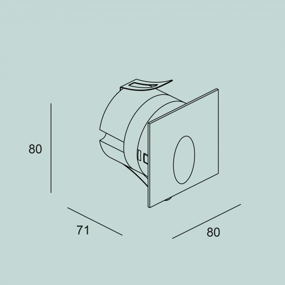 Foco Empotrable Icon Square