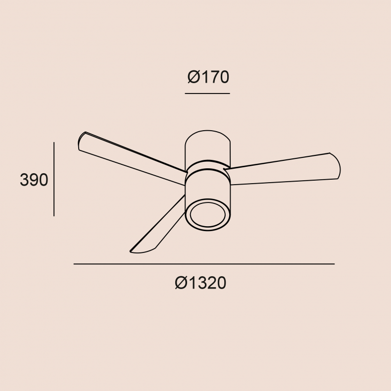 Ventilador de techo con luz Formentera