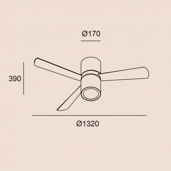 Ventilador de techo con luz Formentera