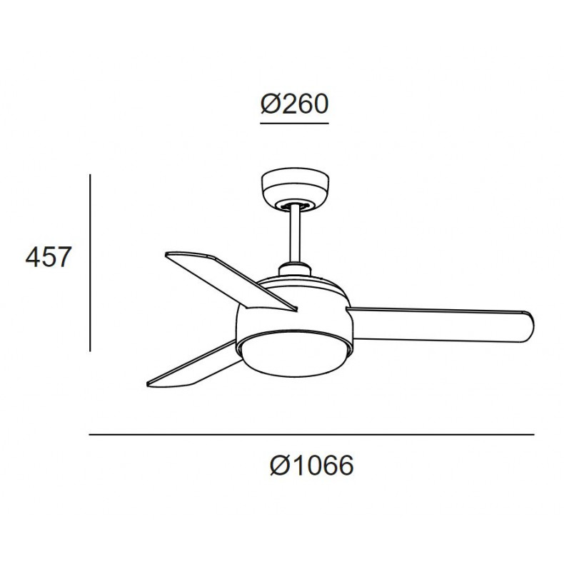 Ventilador de techo con luz Klar
