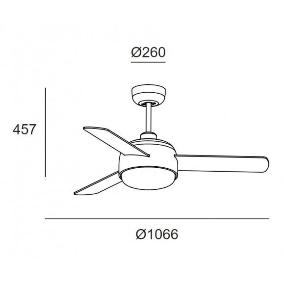 Ventilador de techo con luz Klar