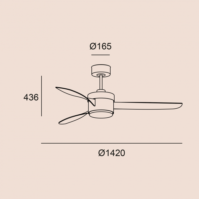 Ventilador de techo con luz Tramuntana