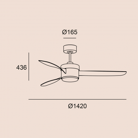Ventilador de techo con luz Tramuntana