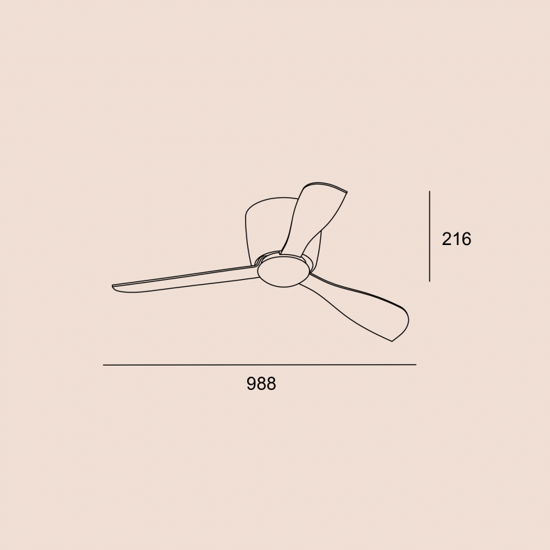 Ventilador de techo con luz Bora