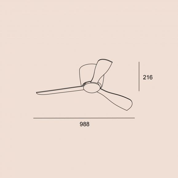 Ventilador de techo con luz Bora