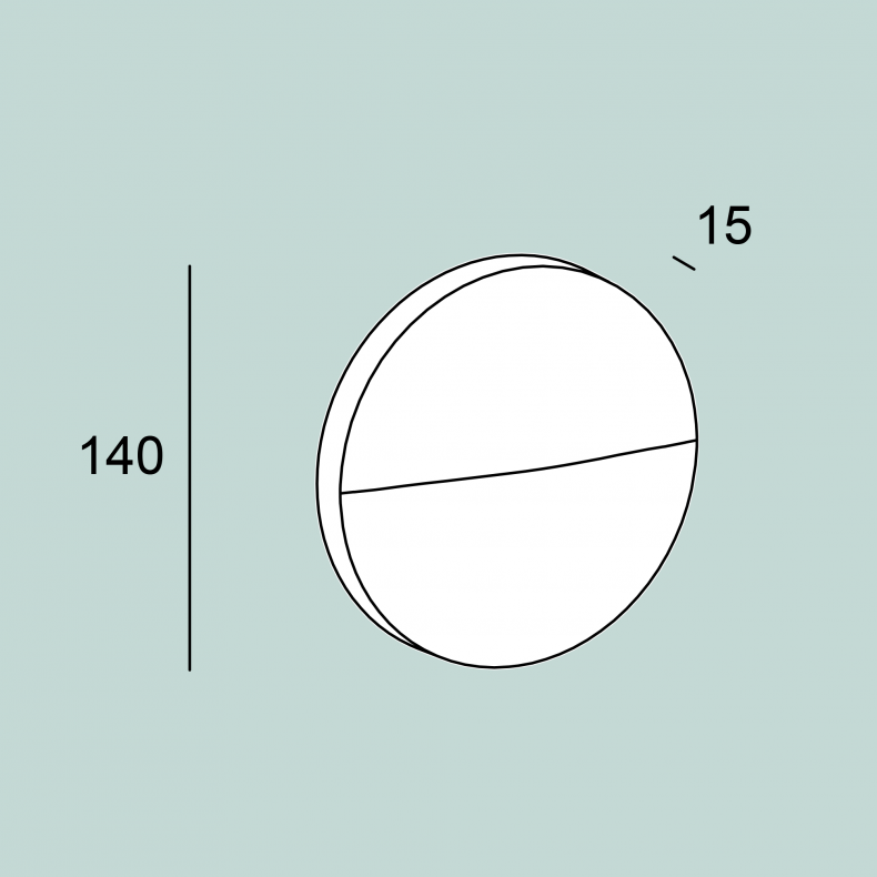 Aplique exterior Hide Round