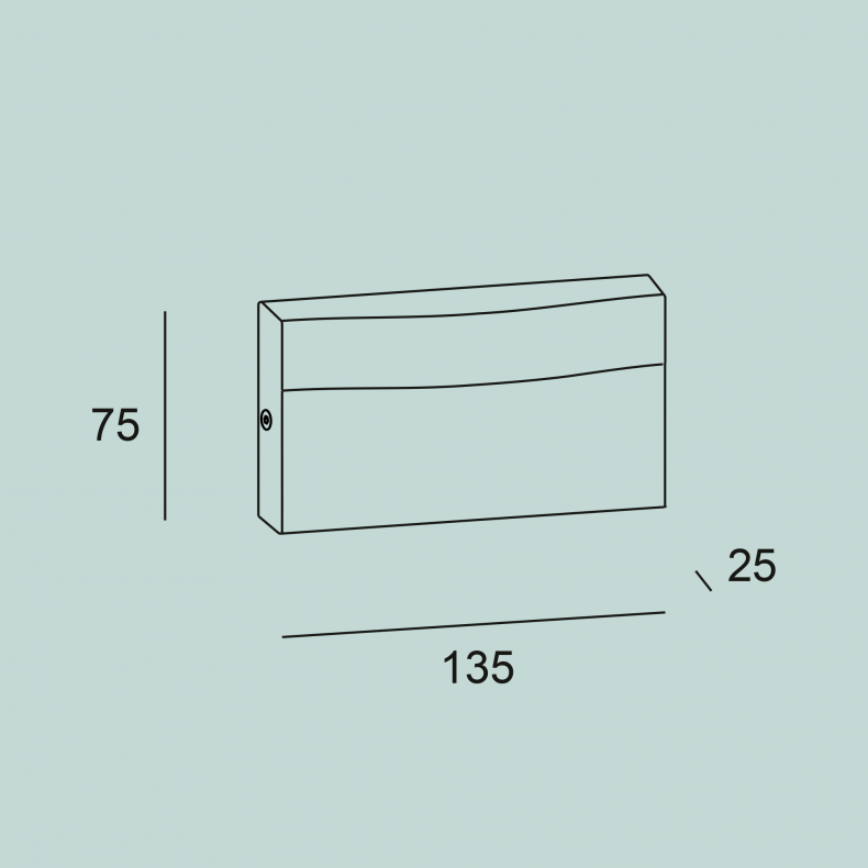 Aplique exterior Hide Rectangular