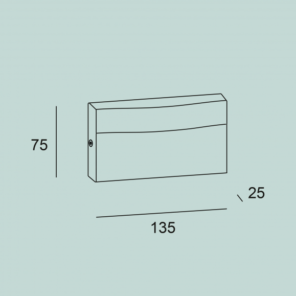 Aplique exterior Hide Rectangular
