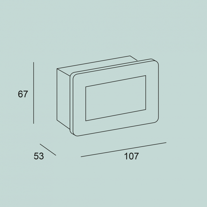 Empotrable de pared Rect CCT