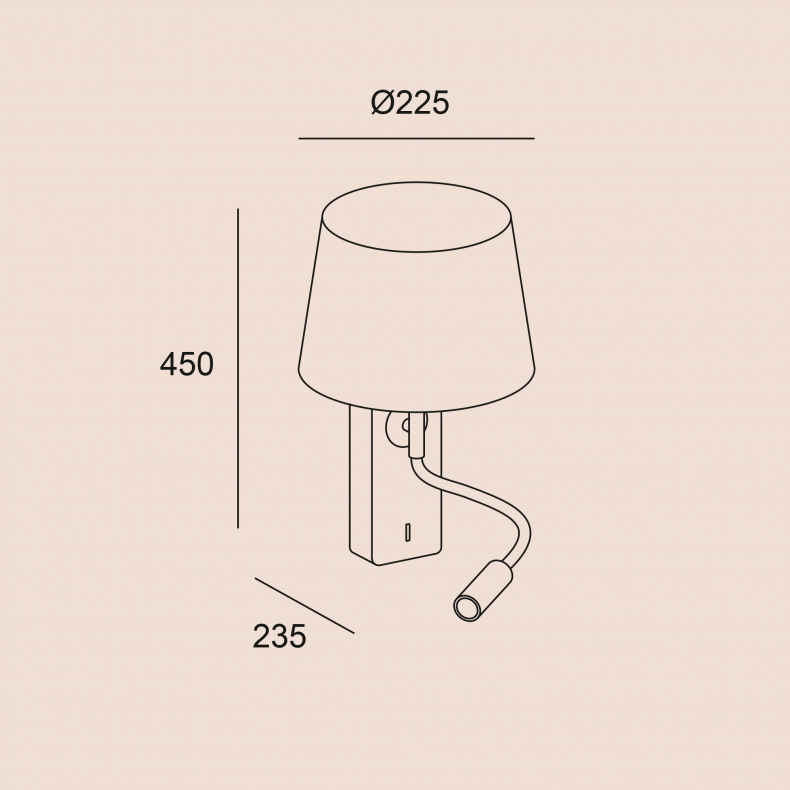 Aplique para dormitorio Janet