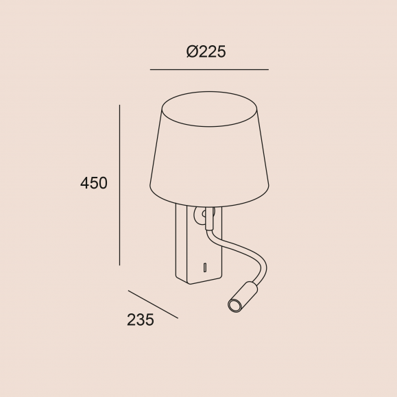 Aplique para dormitorio Janet