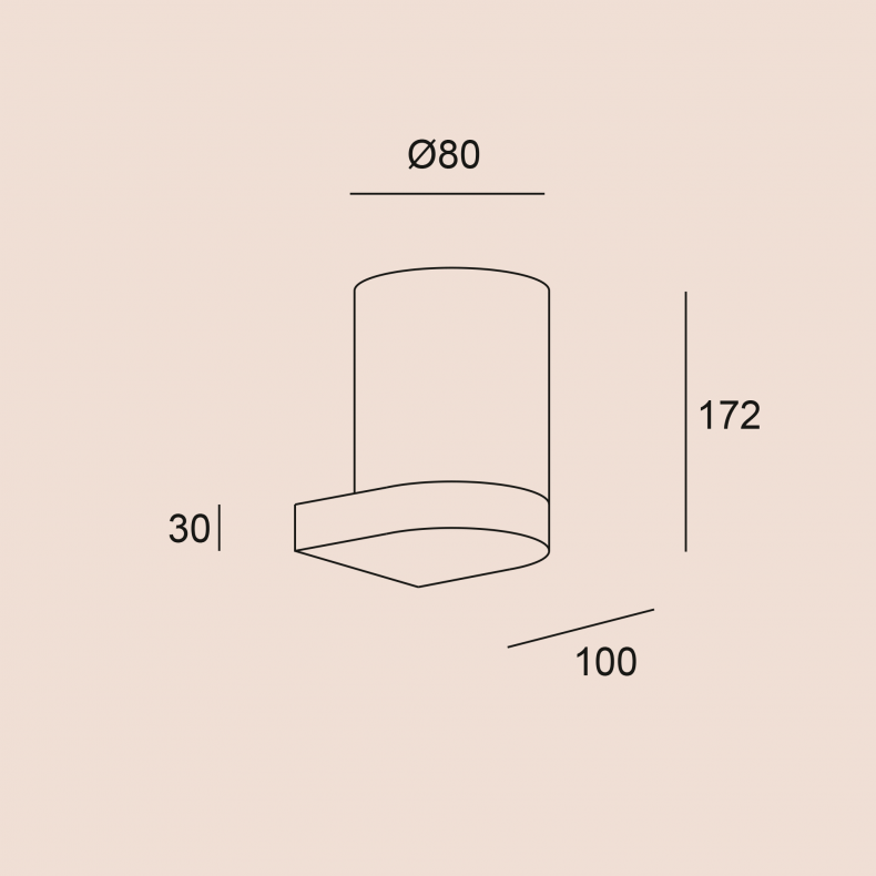 Aplique de pared Metí  Single