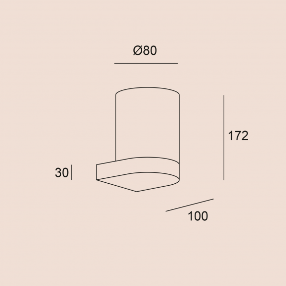 Aplique de pared Metí  Single