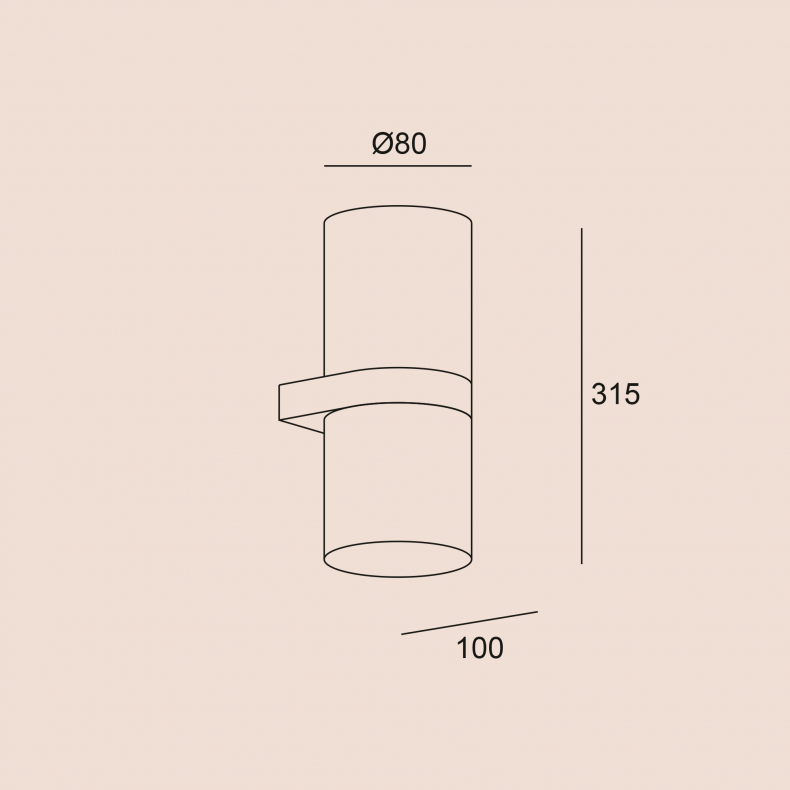 Aplique de pared Metà 2xE144
