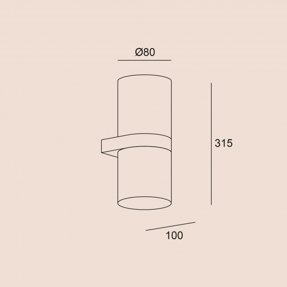 Aplique de pared Metà 2xE144