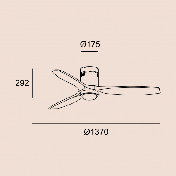 Ventilador de techo Stem con luz