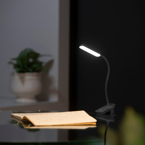 Luz de lectura recargable con pinza Hommy