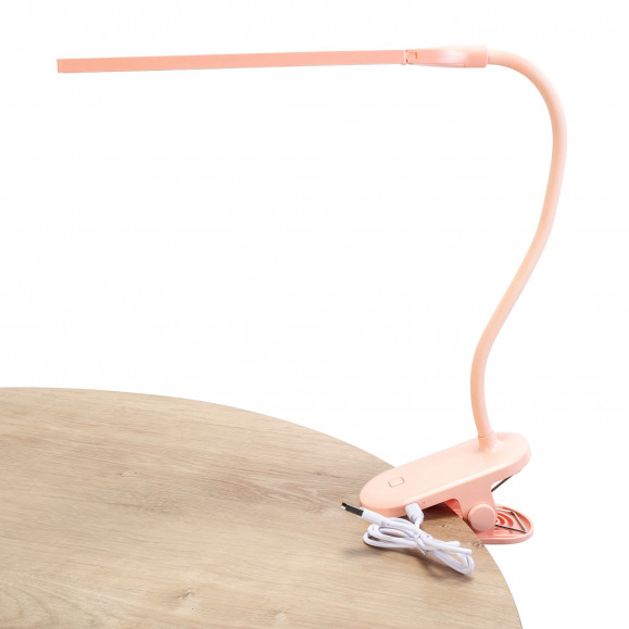 Luz de lectura adaptable con pinza Joy Rosa