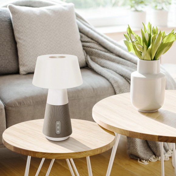 Lámpara de mesa con altavoz Bluetooth George