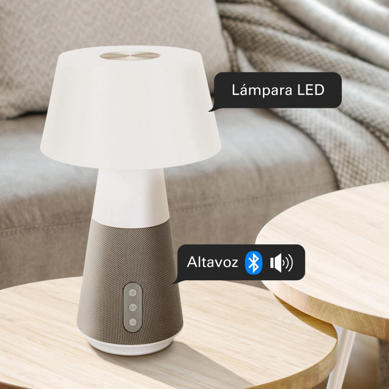 Lámpara de mesa con altavoz Bluetooth...