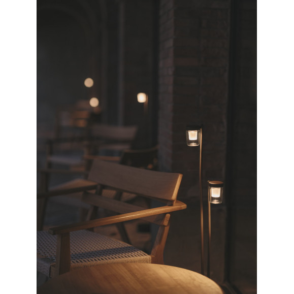 Baliza de jardín Sinia 1000mm IP65 LED 2700K Marrón