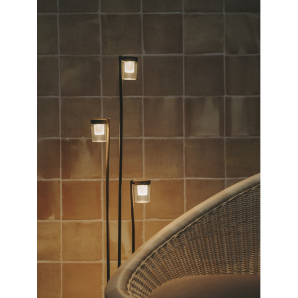 Baliza de jardín Sinia 800mm IP65 LED 2700K Marrón