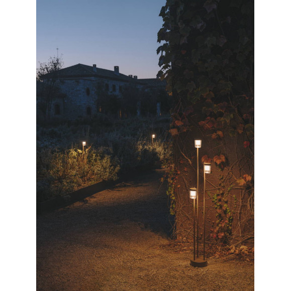 Baliza de jardín Sinia 800mm IP65 LED 2700K Marrón