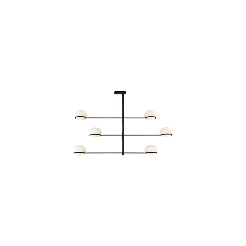 COLGANTE COCO CHANDELIER E14 54 NEGRO...