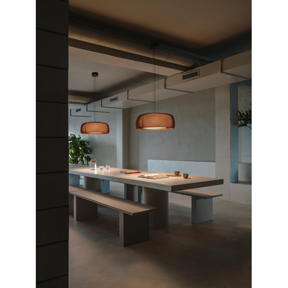 COLGANTE GONG LED 2700K PHASE CUT ROJO MARRÓN